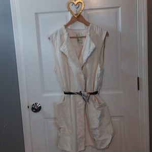 Elevenses Anthropologie Long Vest with Sequins Back